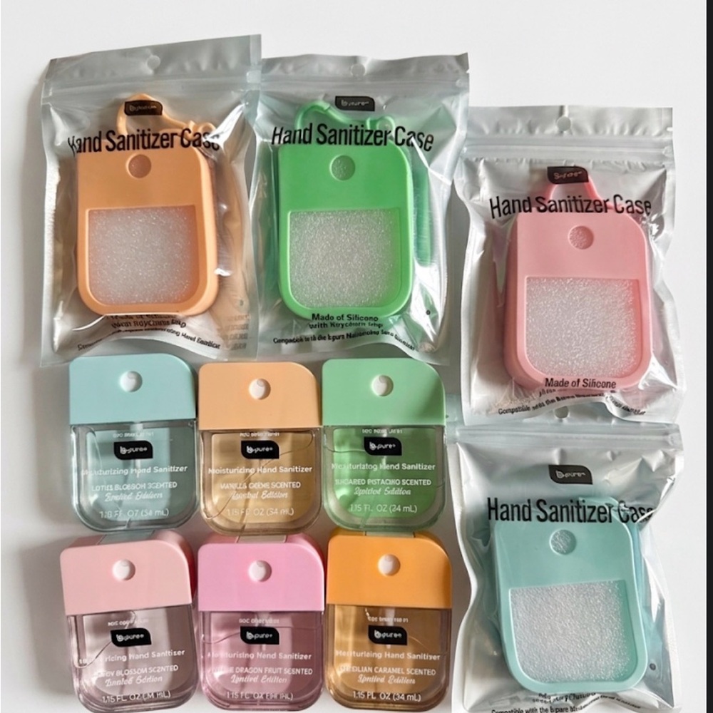 Bpure Scented Hand Sanitizer Sprays & Matching Cases Bundle